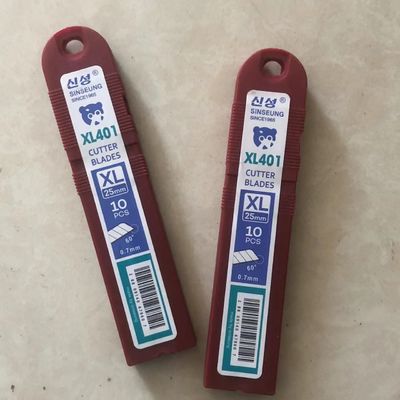 comprar Segurança Snap Off Knife 25mm 18mm SK2 Carbon Steel Cutter Blades para embalagem de caixa interna 126mm Fabricação em linha