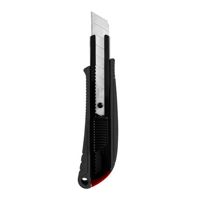Estilete para Drywall Preto 18mm com Trava Automática e Design Antiderrapante