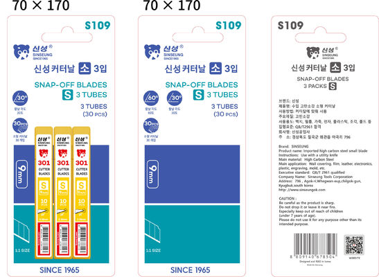 Cut Knife Snap Blade Replacement Contém 30 Pcs 30° Ângulo Car Wrap Cutter Blade Sinseung S109