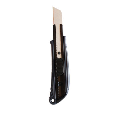 Faca utilitária para drywall preta 9mm 18mm com trava automática e design antiderrapante