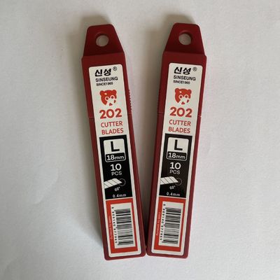 Lâminas de Reposição de 18 mm para Papelão Prata com Bordas Afiadas Quebráveis