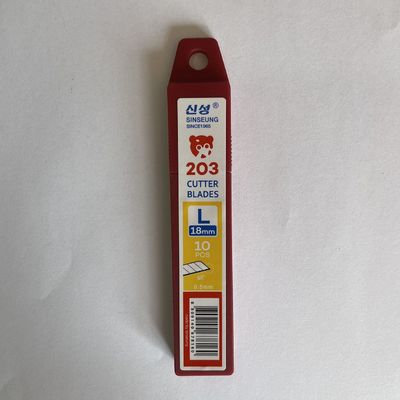 Lâminas de encaixe ergonômicas de 18 mm, ângulo de 60 graus, 0,5 mm de espessura