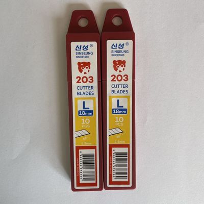 Lâminas de Faca Reforçadas de 18mm, Lâmina de Corte com Quebra 60 Graus de Ângulo 0.5mm de Espessura